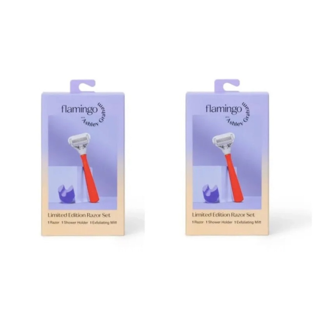 2 Pack - NEW Flamingo with Ashley Graham Limited Edition Razor Gift Kit